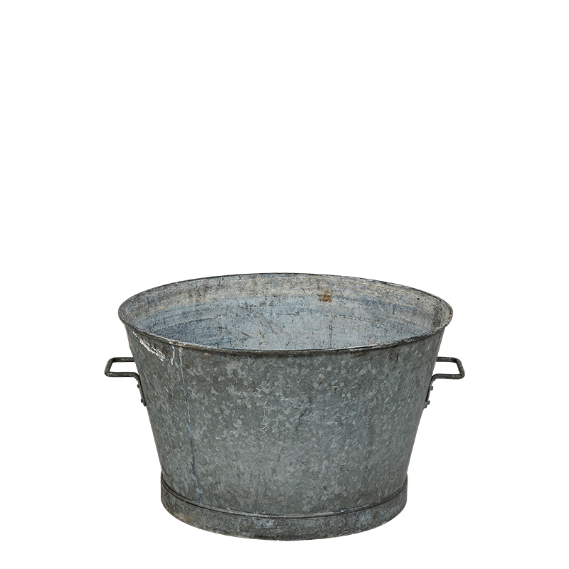 Bassine en zinc vintage grand format