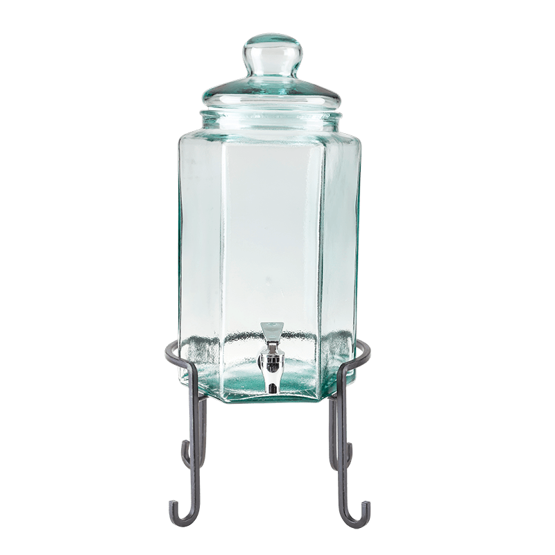 Bonbonne Vintage à robinet  20 x 17,5 H 40 cm 6,6 L sur réhausse