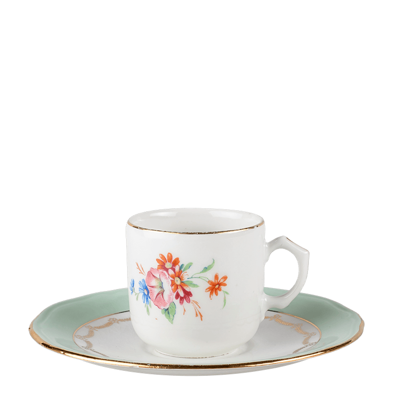 Tasse et sous-tasse à café Vintage Ø 6-10 cm 10-15 cl