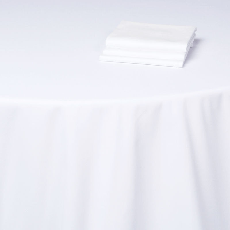 Nappe Alaska coton blanc uni 240 x 240 cm