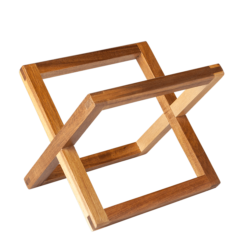 Verhoogje hout natuur 20 x 20 cm H 17,5 cm