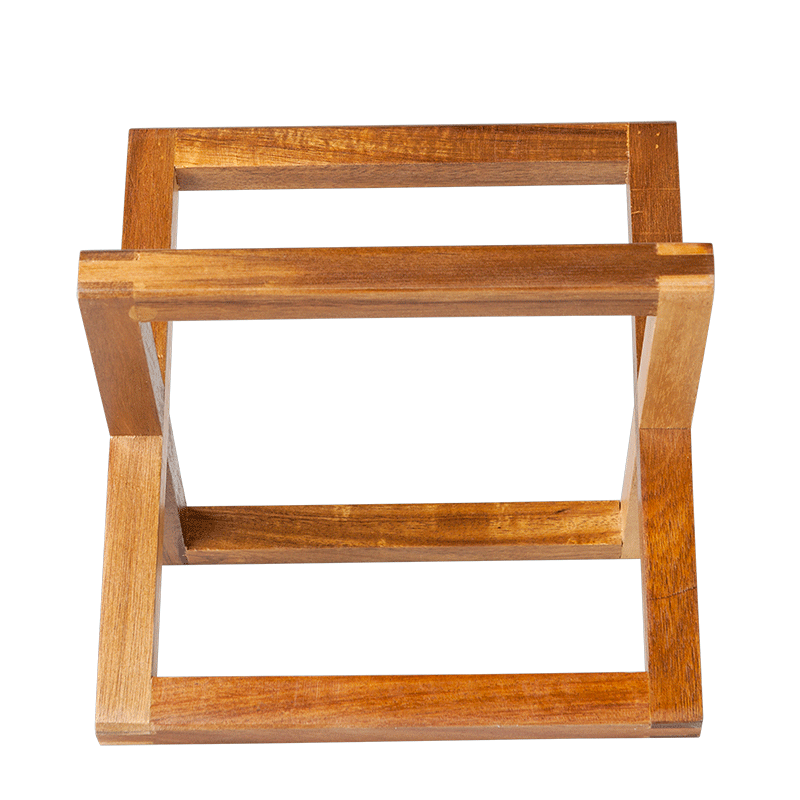 Verhoogje hout natuur 20 x 20 cm H 17,5 cm