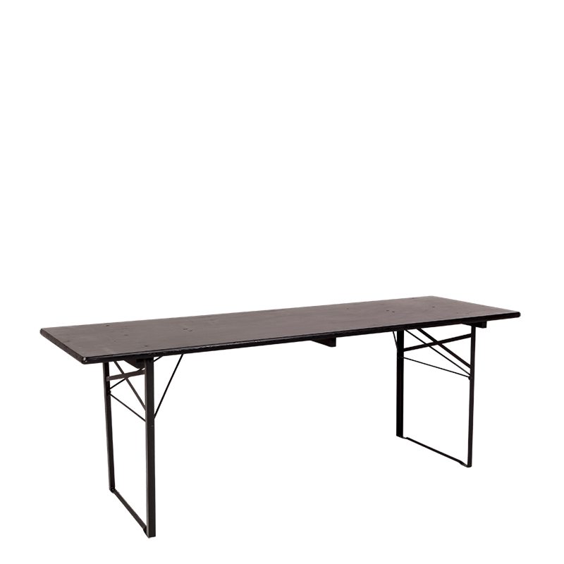 Zwart Biertafel 70 x 220 cm H 78 cm