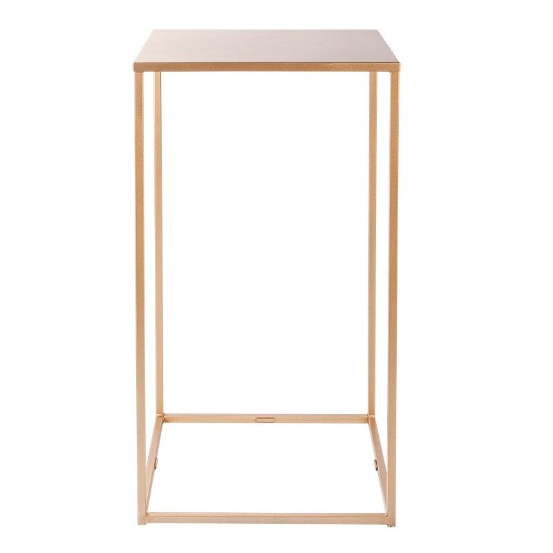 Table haute Quadra dorée démontable 60 x 60 cm H 108 cm