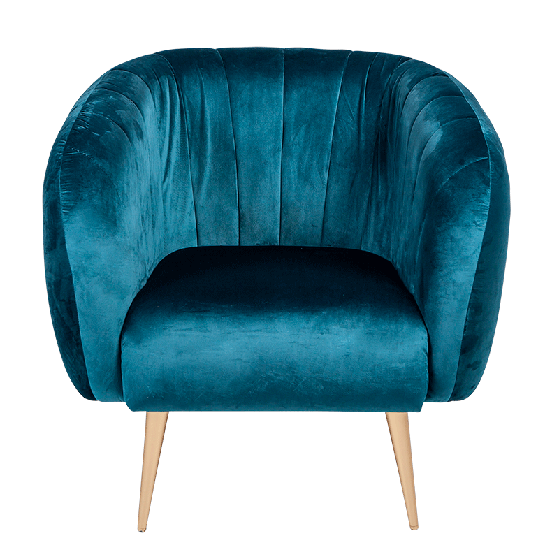Zetel Juliette blauwgroen 78 x 84 cm H 85 cm
