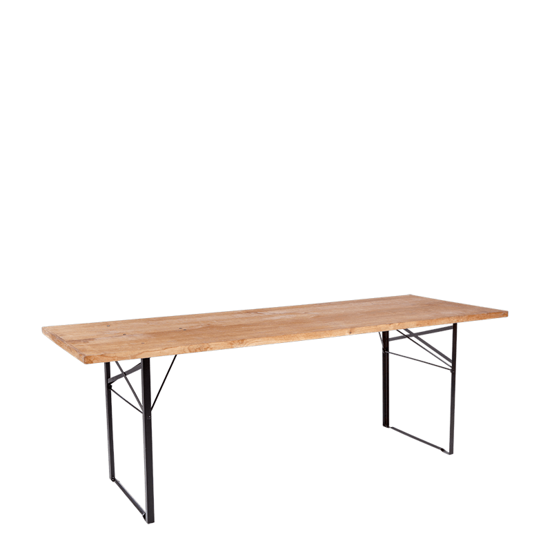 Table Wood rectangulaire 90 x 220 cm H 77 cm