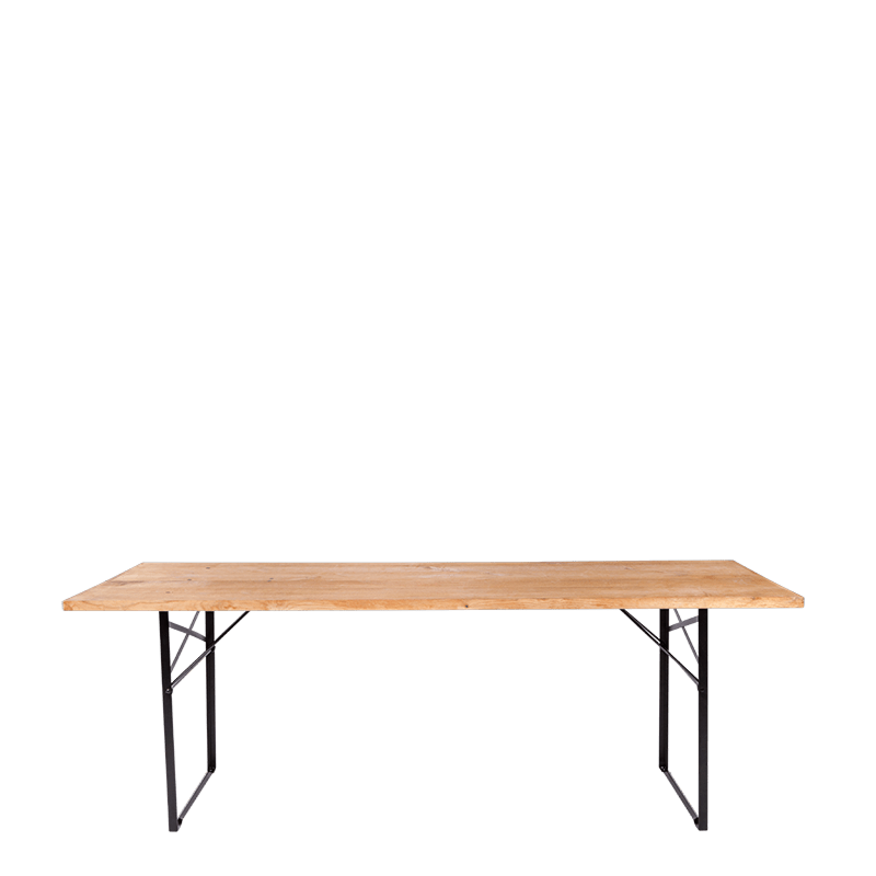 Table Wood rectangulaire 90 x 220 cm H 77 cm