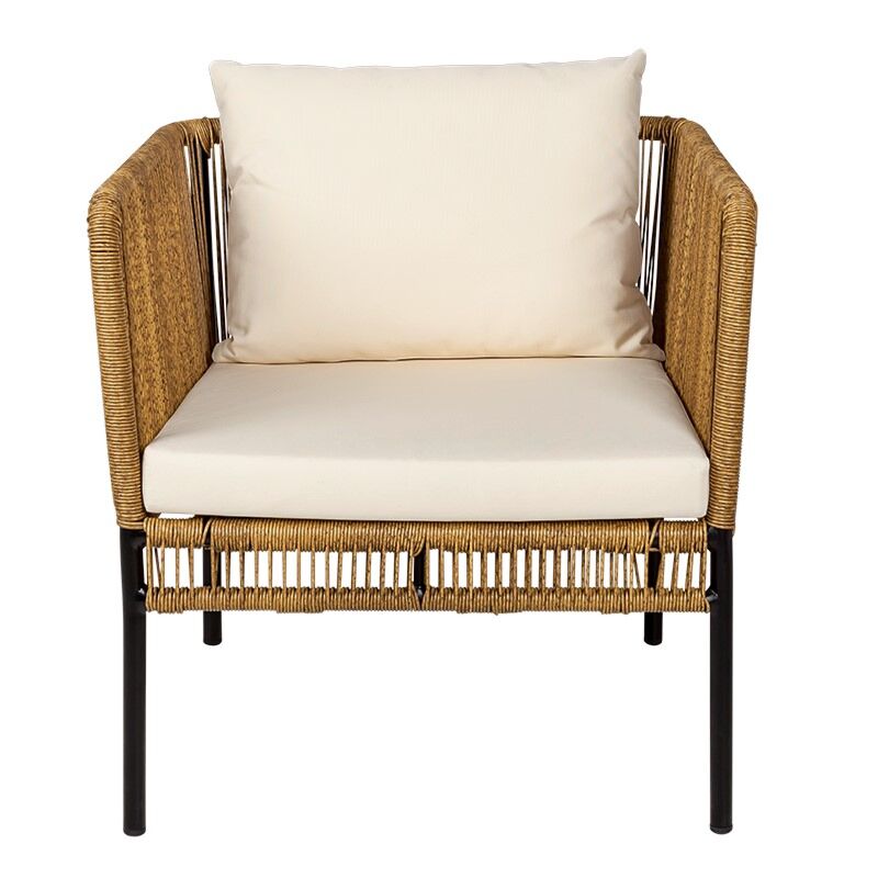 Zetel Rotin Terrasse 68 x 70 cm H 70 cm