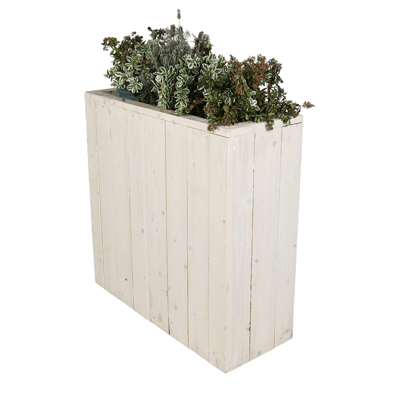 Plantenbak Natura versierd met natuurlijke planten