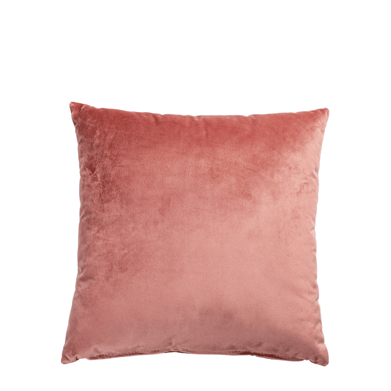 Coussin Juliette velours vieux rose 40 x 40 cm