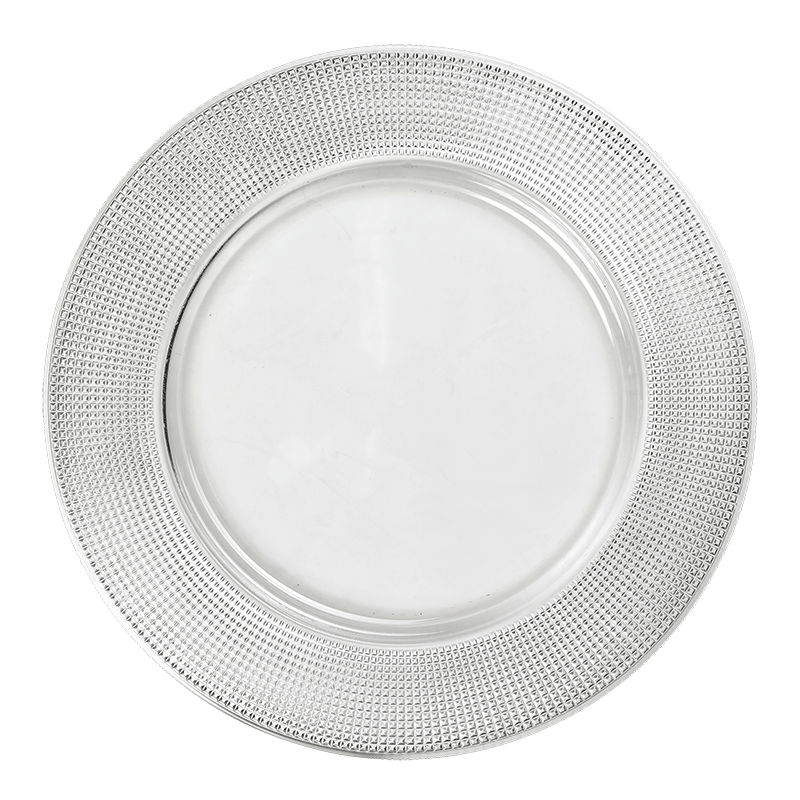 Assiette de présentation Diamant en verre Ø 32 cm