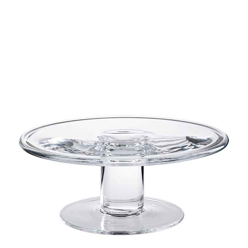 Glazen schaal op voet Ø 24 cm H 10 cm