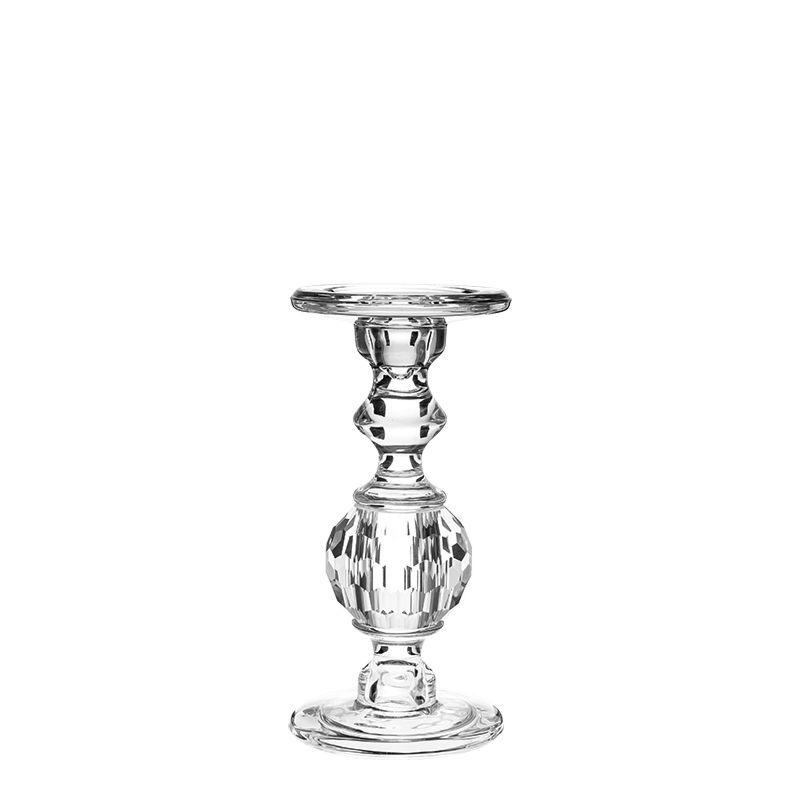 Lot de 3 bougeoirs en verre H 22 cm - 29,9 cm - 34,5 cm