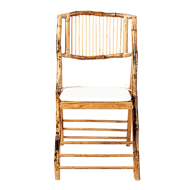 Chaise Bali pliante avec coussin crème