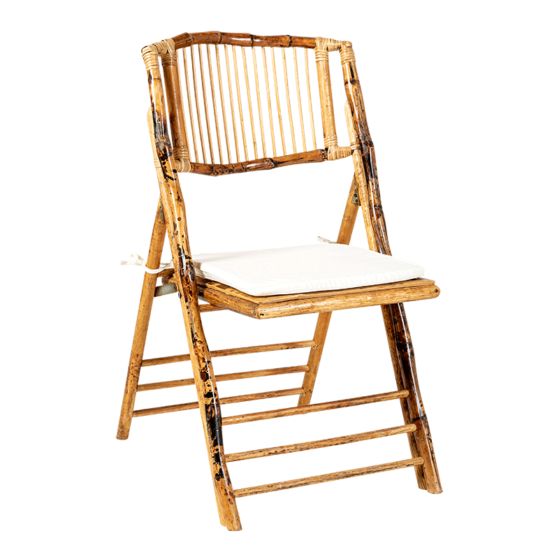 Bali stoel met crèmekleurig kussen