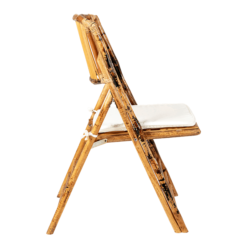 Chaise Bali pliante avec coussin crème