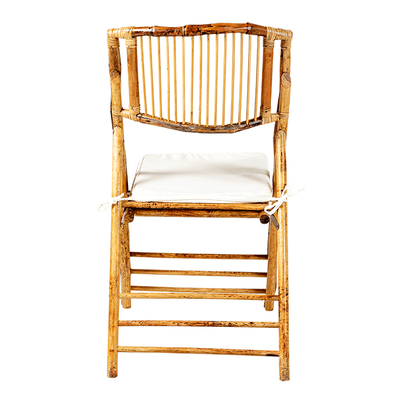 Chaise Bali pliante avec coussin crème
