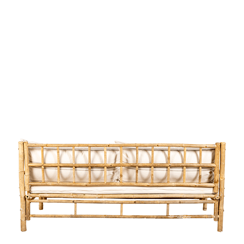 Canapé Bali rayé gris 70 x 180 cm H 80 cm