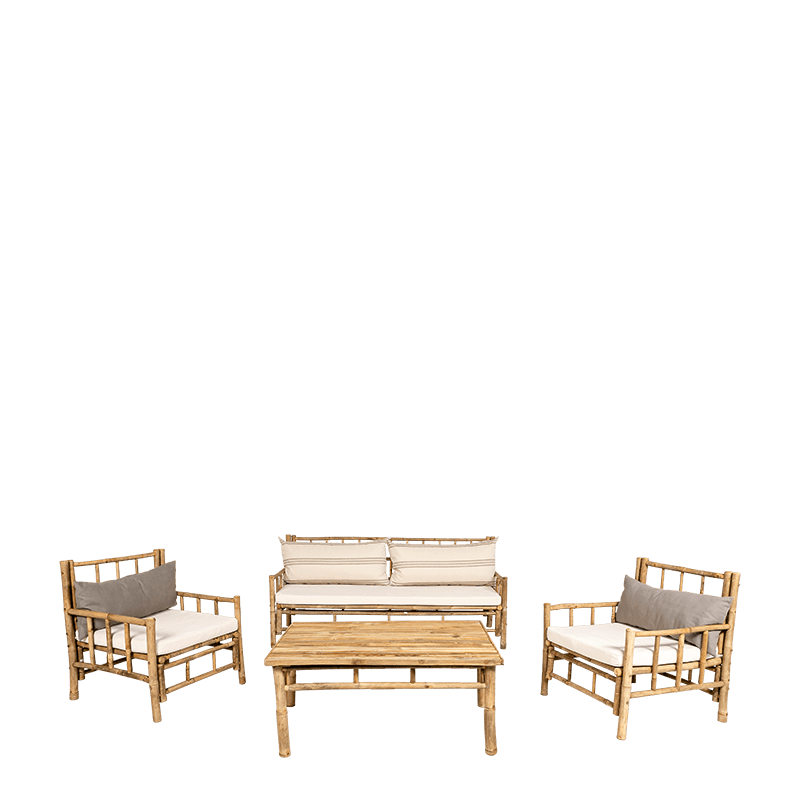 Canapé Bali rayé gris 70 x 180 cm H 80 cm