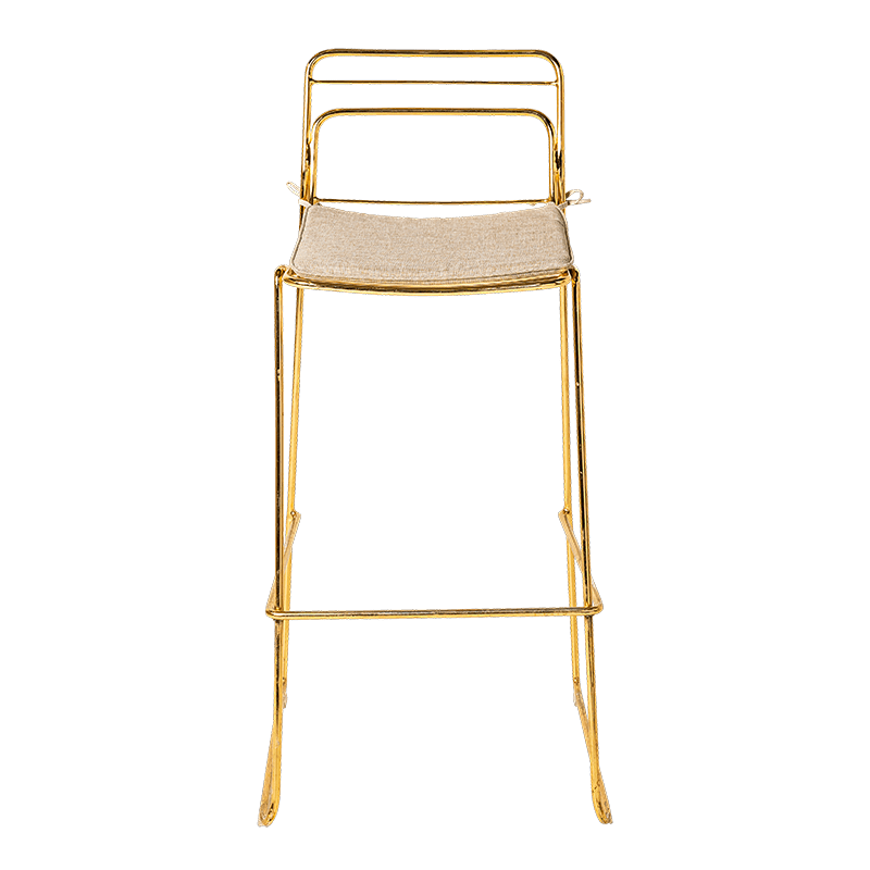 Hoge stoel Filor H 100 cm met plat kussentje in touw