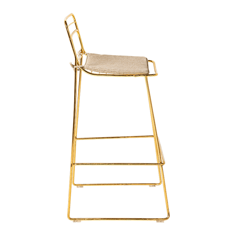 Hoge stoel Filor H 100 cm met plat kussentje in touw