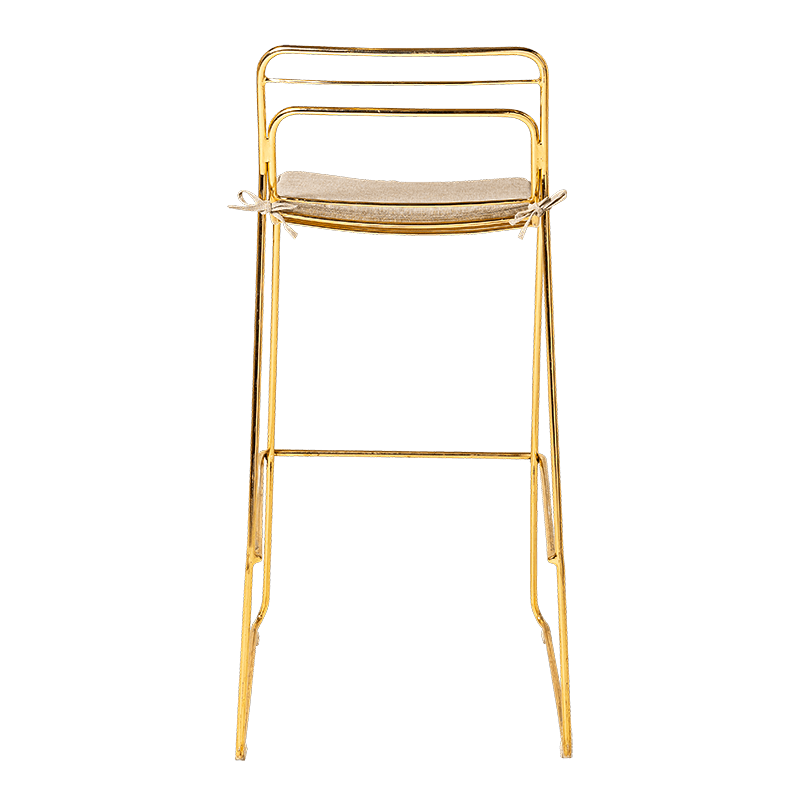 Hoge stoel Filor H 100 cm met plat kussentje in touw