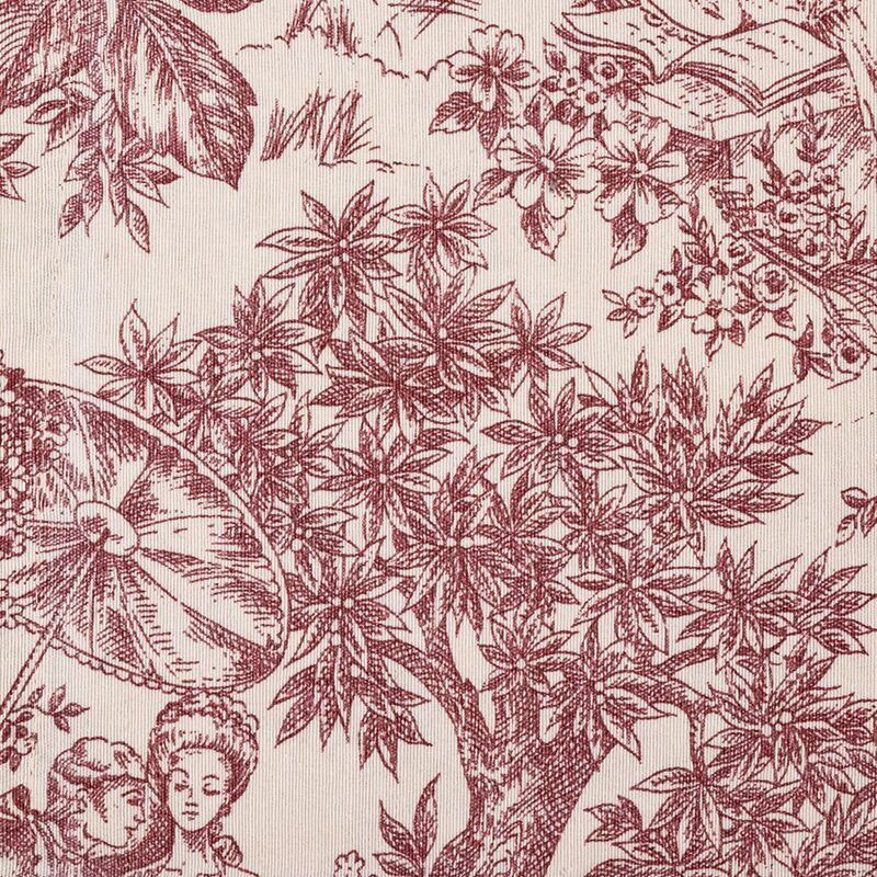Serviette de table Toile de Jouy brique 50 x 50 cm
