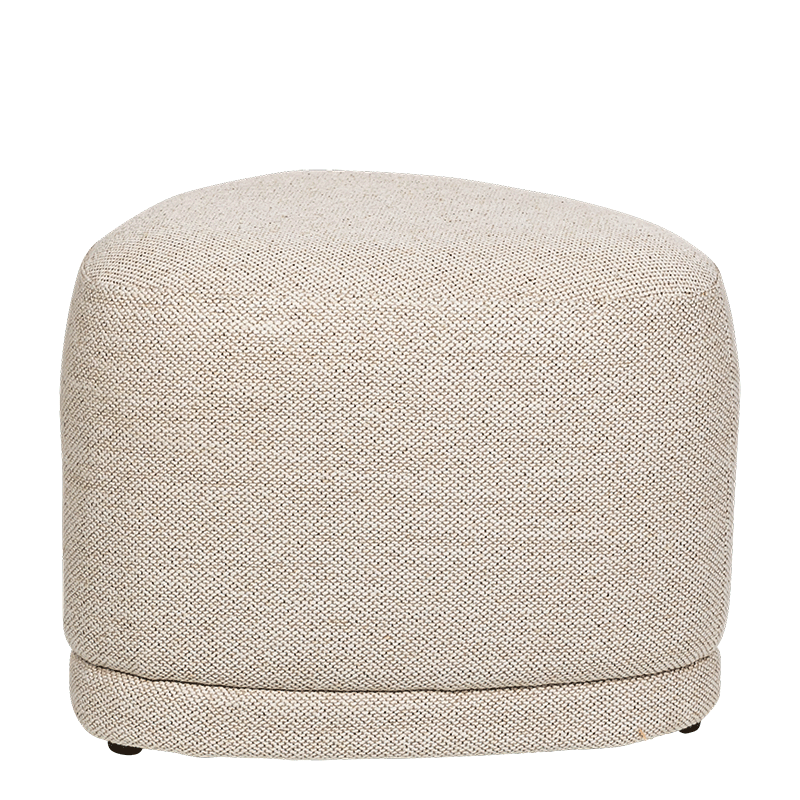 Pouf Galet beige 38 x 50 cm H 41 cm
