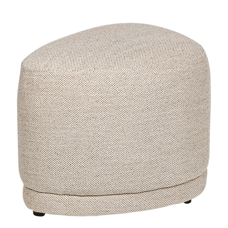 Pouf Galet beige 38 x 50 cm H 41 cm