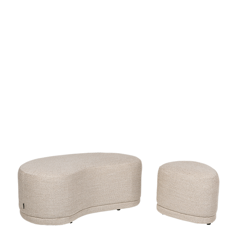 Bank Galet beige H 40 l 60 L 100 cm