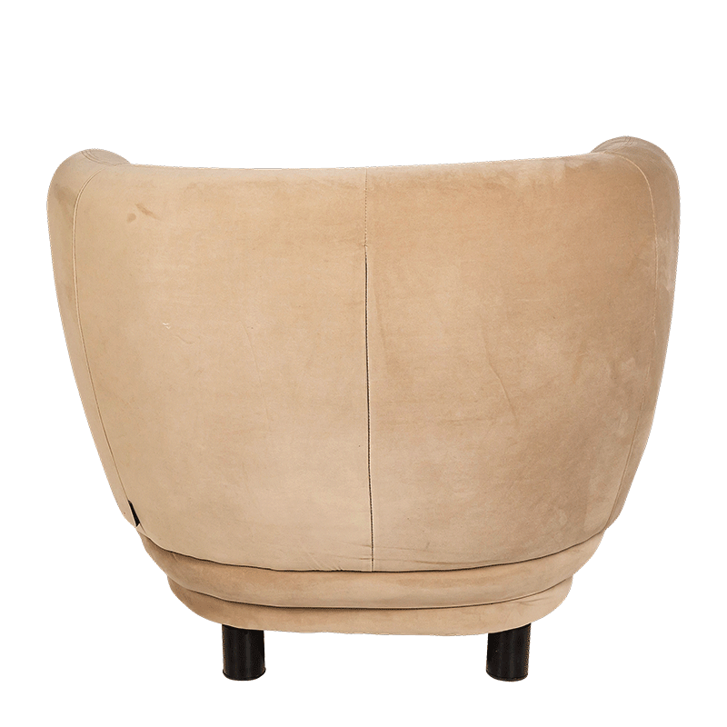 Fauteuil Elton velours taupe avec réhausse 78 x 90 cm H 80 cm