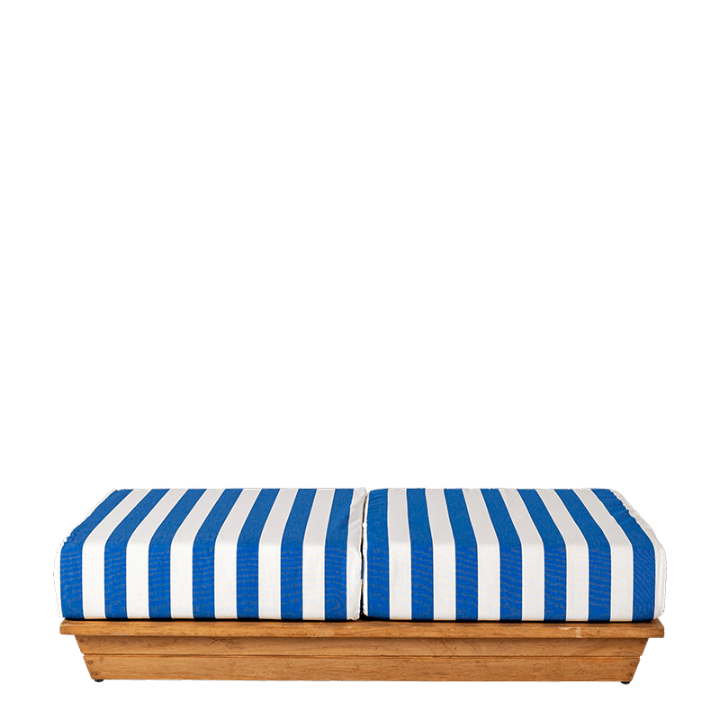 Banquette Lounge Beach Club Blue 70 x 140 cm H 36 cm