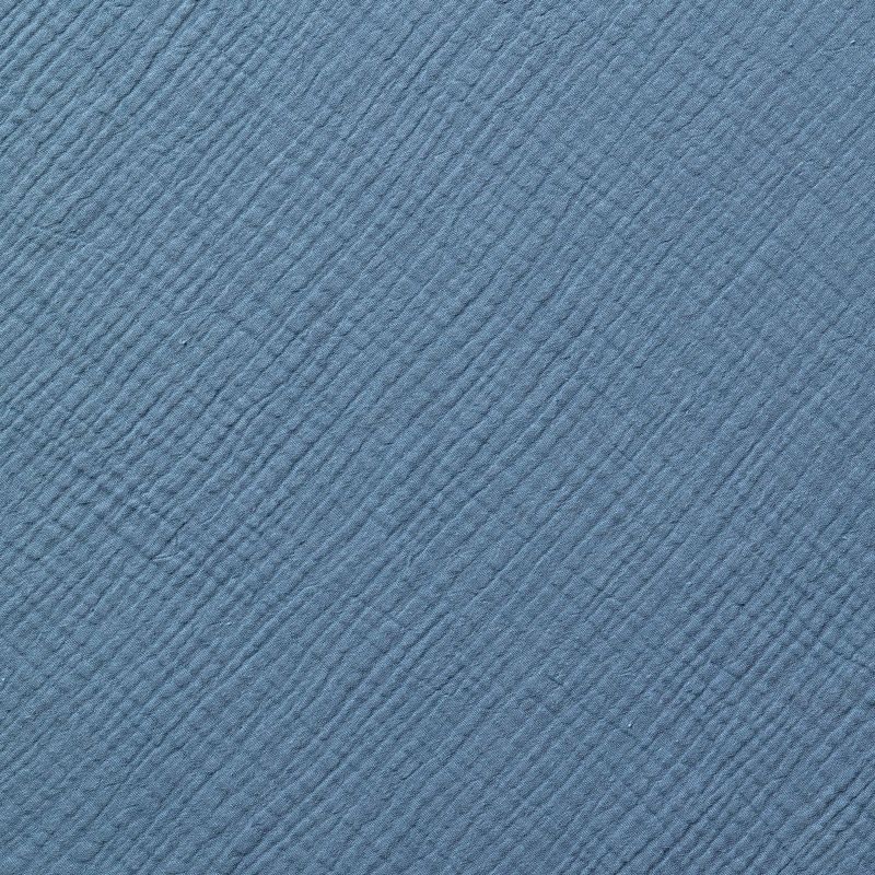 ML Gaze de coton bleu acier larg 130 cm