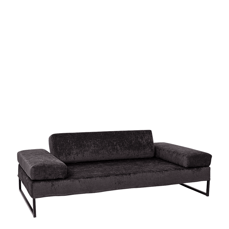 Canapé Happy Hour gris anthracite 100 x 205 cm H 53 cm
