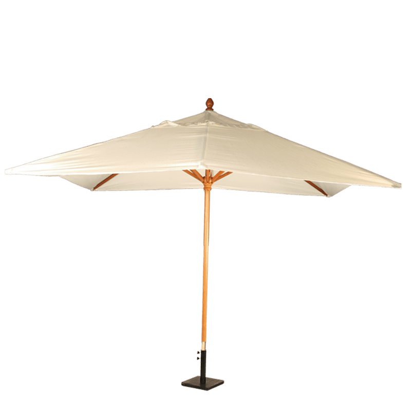 Parasol Louisiane écru 300 x 300 cm + pied carré 60 x 60 cm
