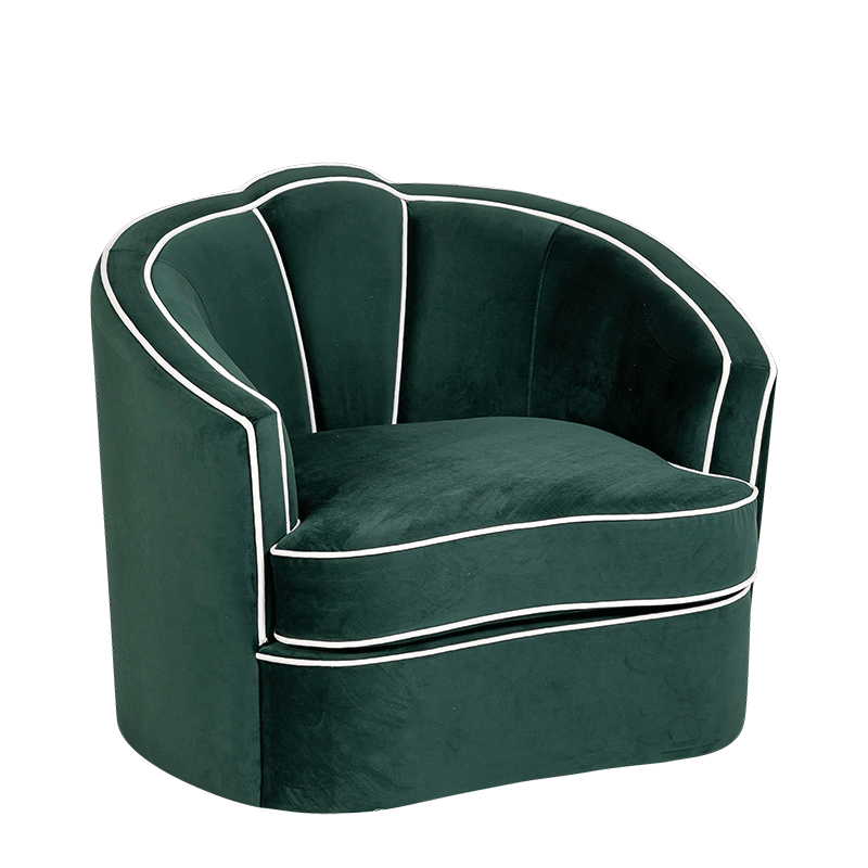 Fauteuil Valescure velours 93 x 94 cm H 81 cm