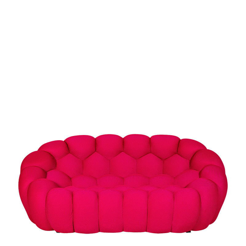 Canapé Bulle framboise 115 x 195 cm H 78 cm