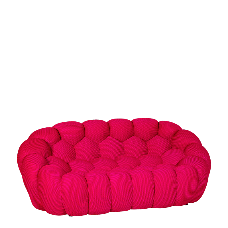 Canapé Bulle framboise 115 x 195 cm H 78 cm