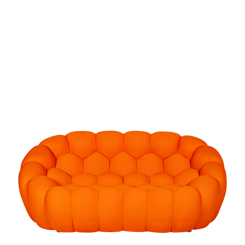 Canapé Bulle orange 115 x 195 cm H 78 cm