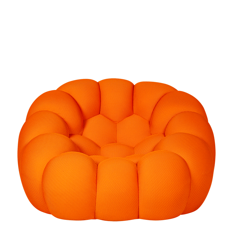 Fauteuil Bulle orange 115 x 118 cm H 78 cm