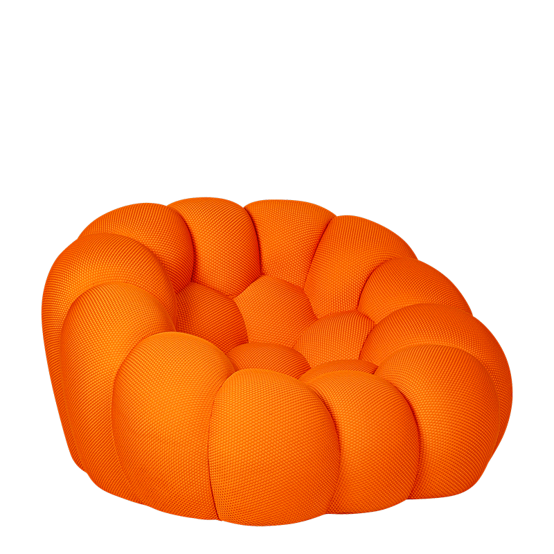 Fauteuil Bulle orange 115 x 118 cm H 78 cm