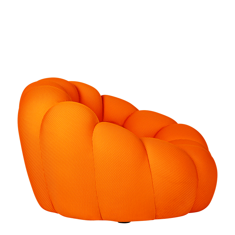 Fauteuil Bulle orange 115 x 118 cm H 78 cm