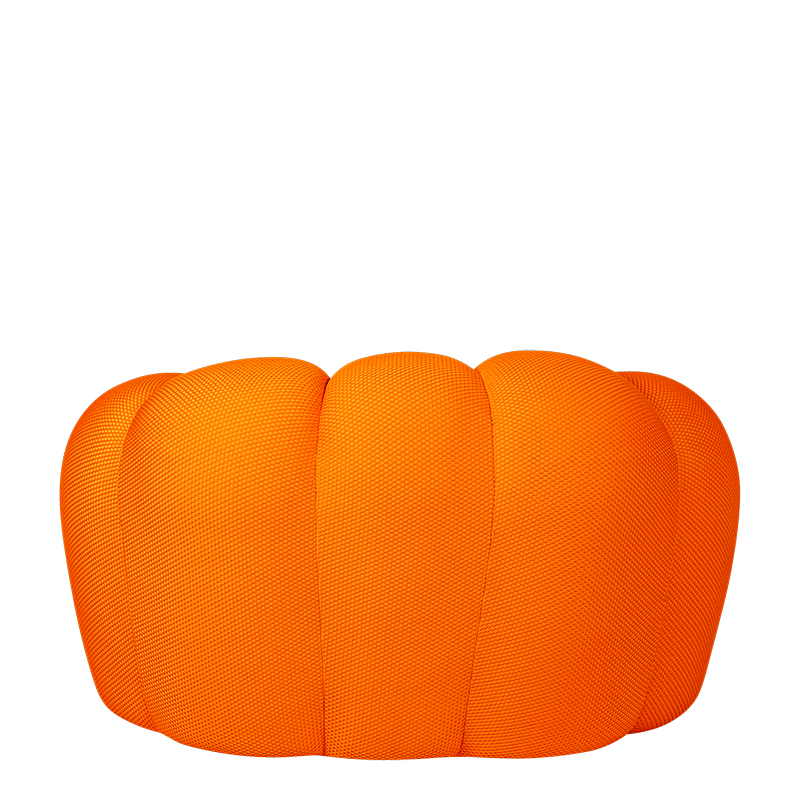 Fauteuil Bulle orange 115 x 118 cm H 78 cm