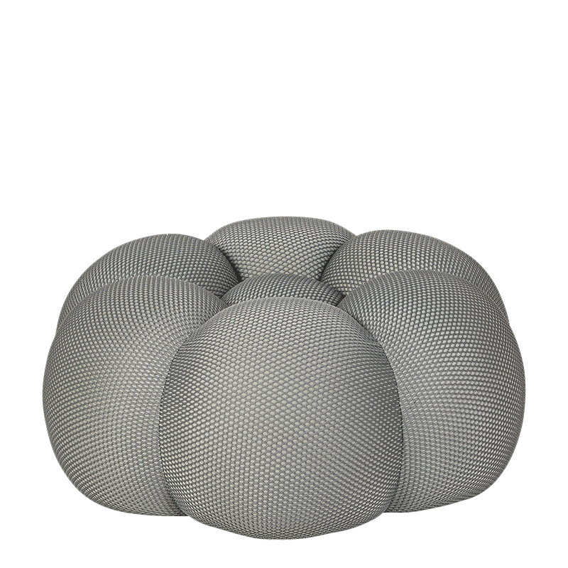 Pouf Bulle gris Ø 80 cm H 37 cm