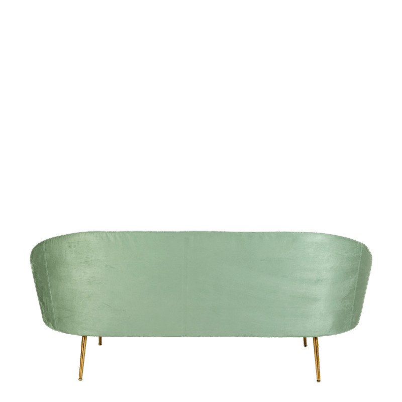 Sofa Sofia varengroen fluweel 83 x 190 cm H 76 cm