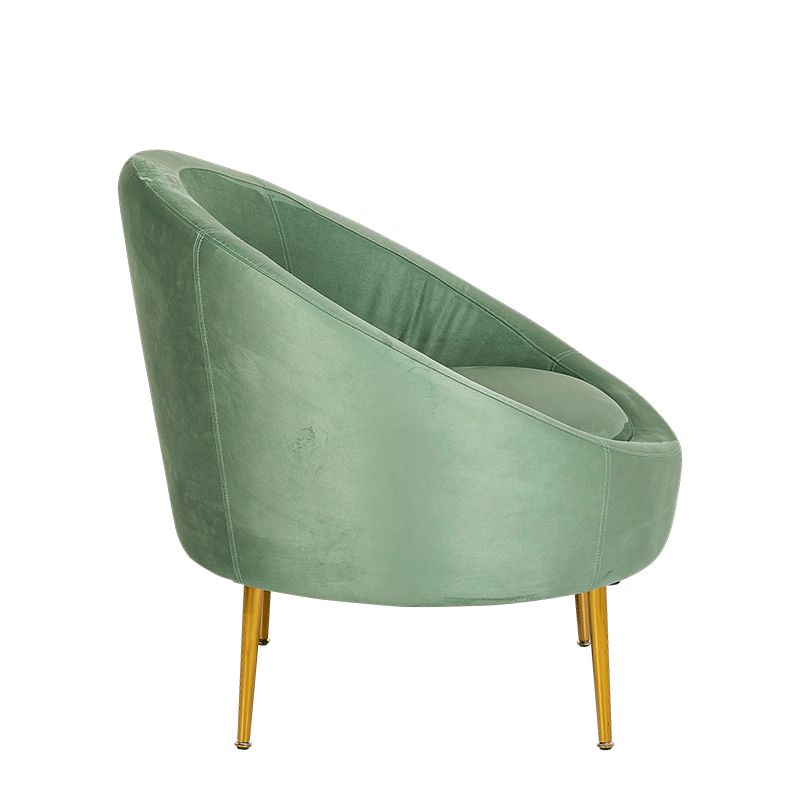Fauteuil Sofia velours vert 92 x 82 cm H 78 cm