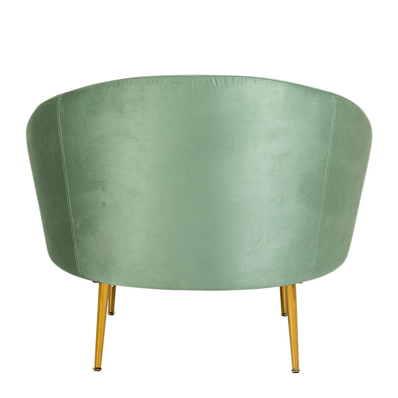 Fauteuil Sofia velours vert 92 x 82 cm H 78 cm