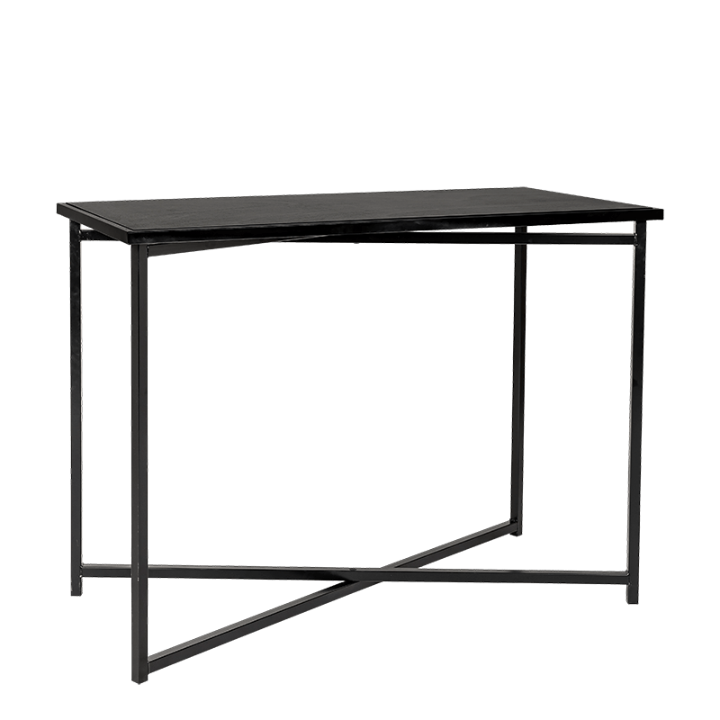 Mange-debout croisé XL plateau noir 150 x 70 cm H 110 cm