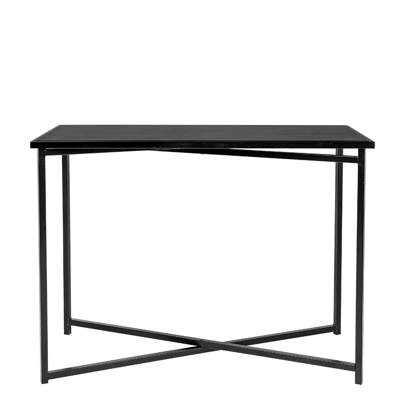 Mange-debout croisé XL plateau noir 70 x 150 cm H 110 cm