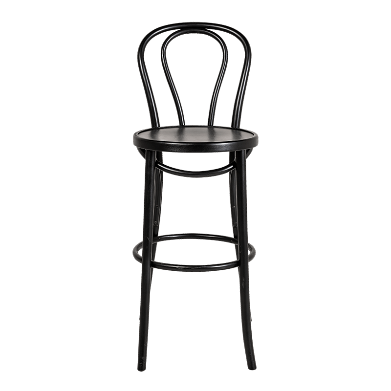 Hoge Bistrostoel zwart Ø 40 cm H 109 cm zit H 75 cm